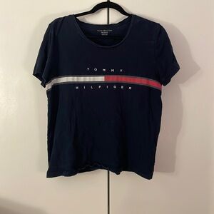 Large relaxed fit navy blue Tommy Hilfiger T-shirt